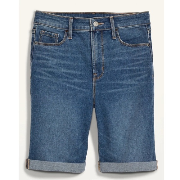 Vintage Old Navy Jean Bermudas High Waisted Cuffed The Sweetheart Jean S… - Picture 2 of 8